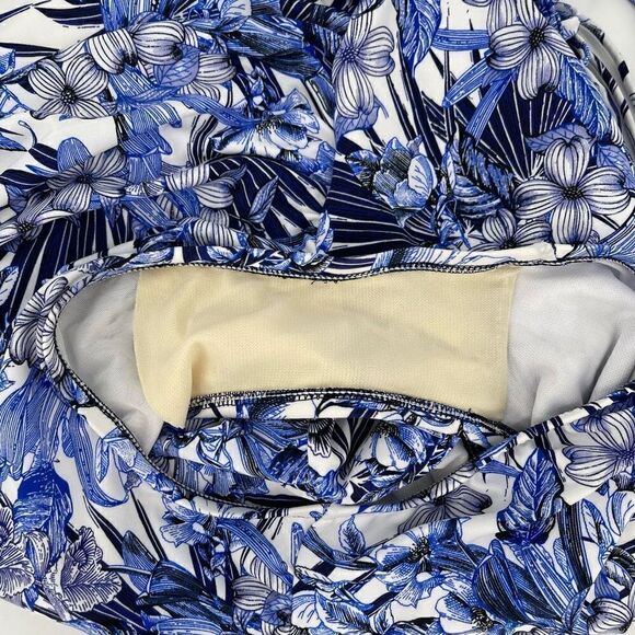 Swim‎ Solutions Royal Affair Multi Strap Mio One Piece Swimsuit Blue Women 12 - Picture 10 of 10